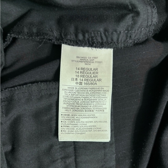 GAP Perfect Fit Navy Pinstripe Flat Front Trousers - Picture 4 of 9